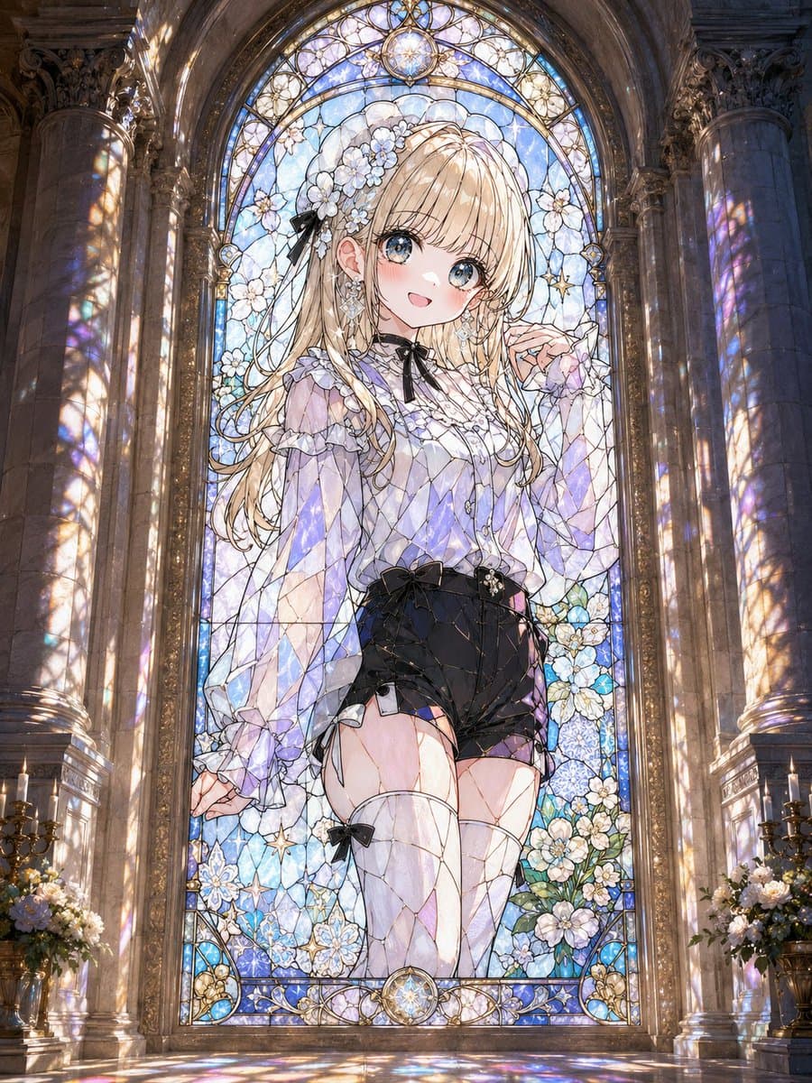Anime Girl Stained Glass Chapel preview image 4