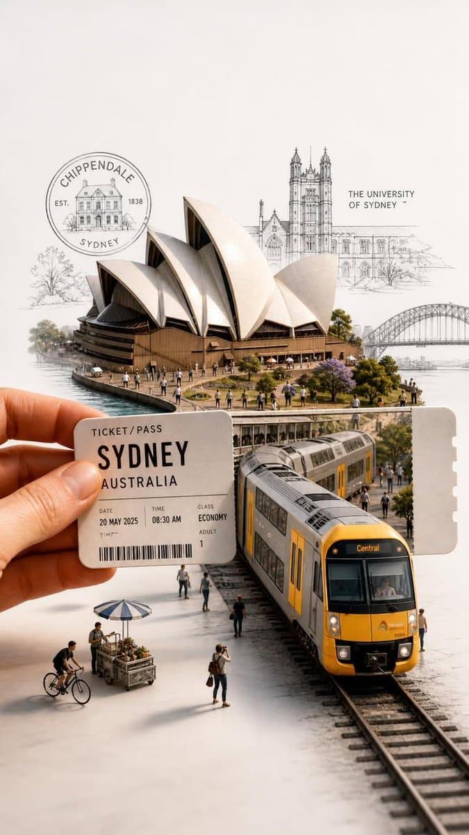 Forced Perspective Travel Ticket Train preview image 2