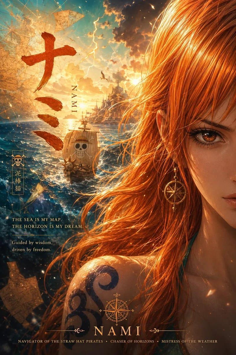 Anime Adventure Character Poster Design preview image 4