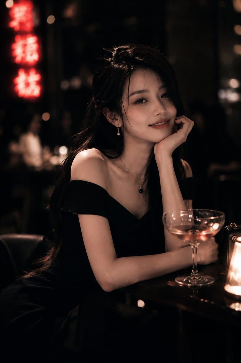 Realistic Cinematic Portrait in Luxury Bar preview image 2
