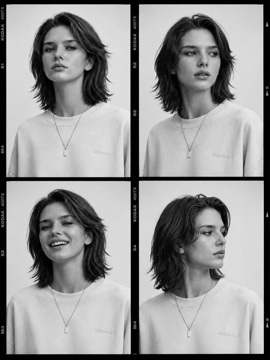 Fashion Casting Monochrome Contact Sheet preview image 2