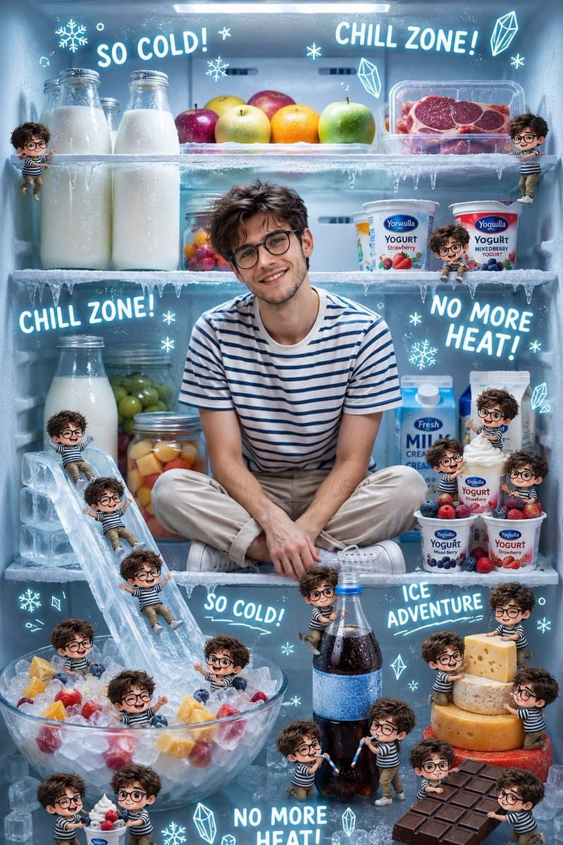 Chibi Boys in a Frozen Refrigerator preview image 1