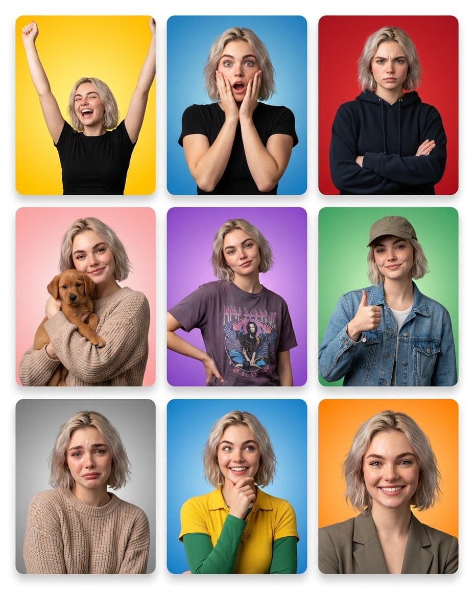 Multi-Panel Emotional State Grid preview image 1