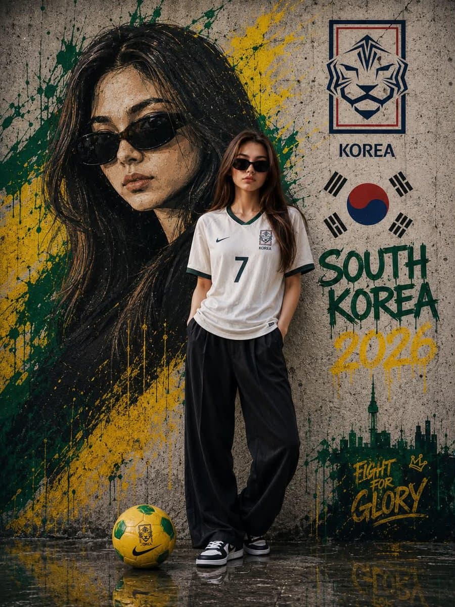 South Korean Graffiti Jersey Portrait preview image 2