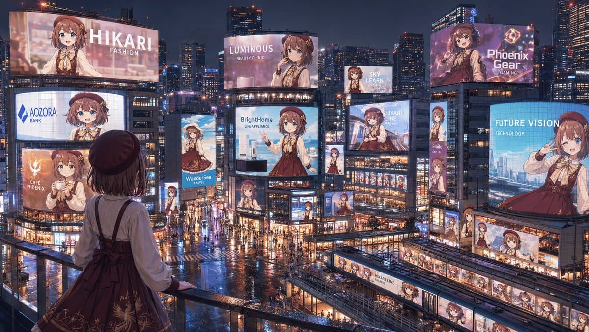 Anime Idol Advertising Takeover City preview image 1