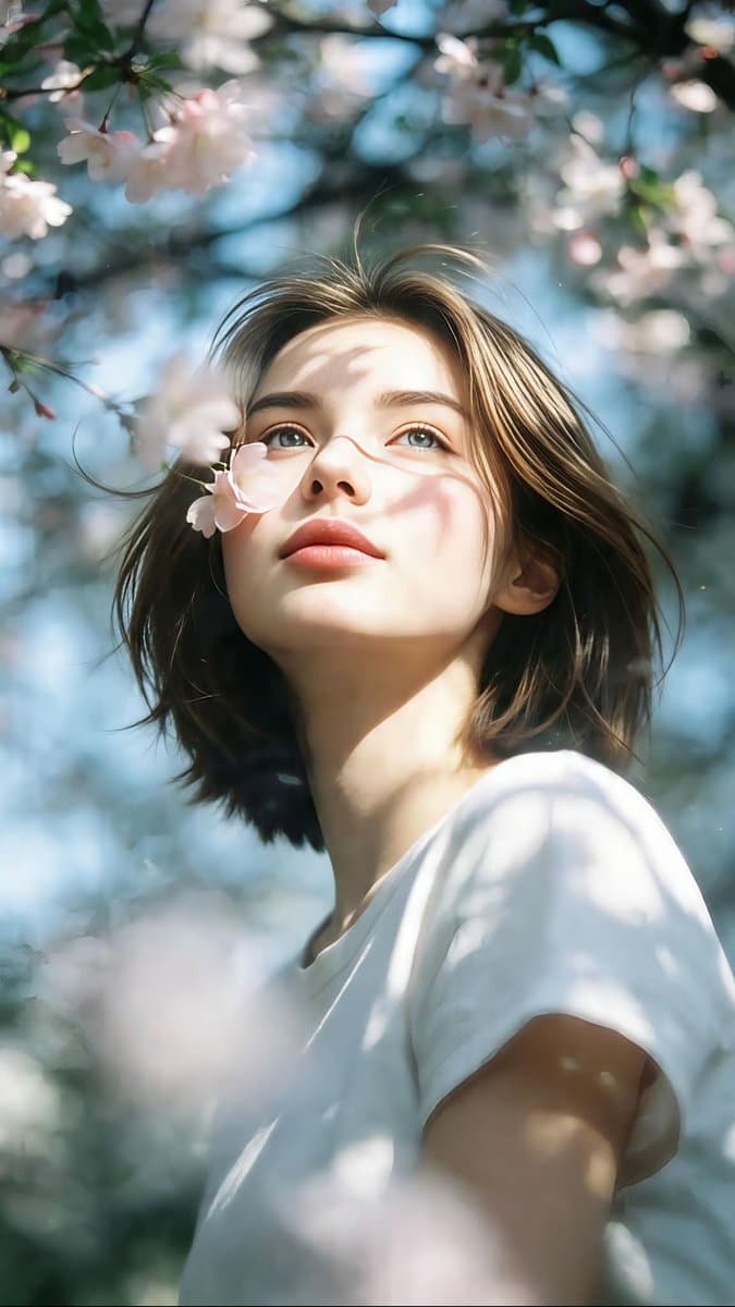 Cinematic Cherry Blossom Portrait preview image 2
