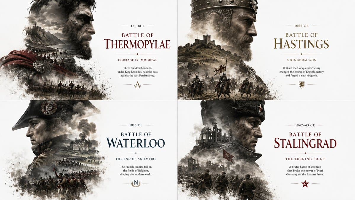 Historical Editorial Battle Poster preview image 1