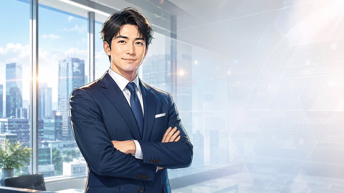 Censored Anime Businessman Portrait preview image 1