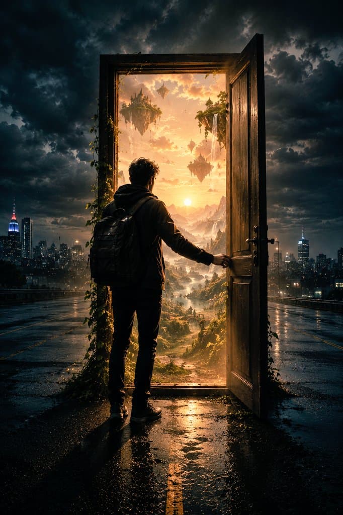 The Door to Another Life Surreal Fantasy Art preview image 2