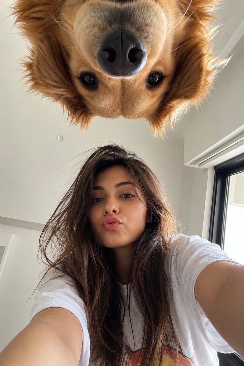 Identity Reference Selfie with Cat preview image 2