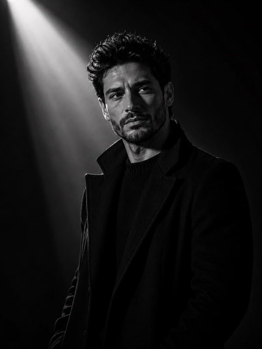 Minimalist Cinematic Studio Portrait preview image 1