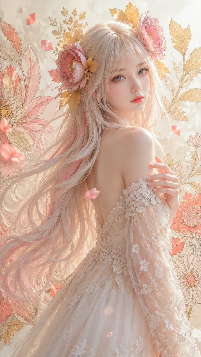 Ethereal Floral Lace Portrait preview image 2