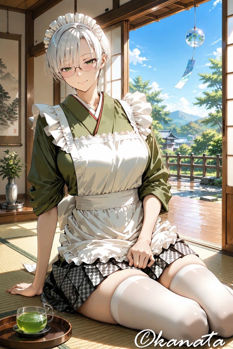 Summer Japanese Maid Resting preview image 1