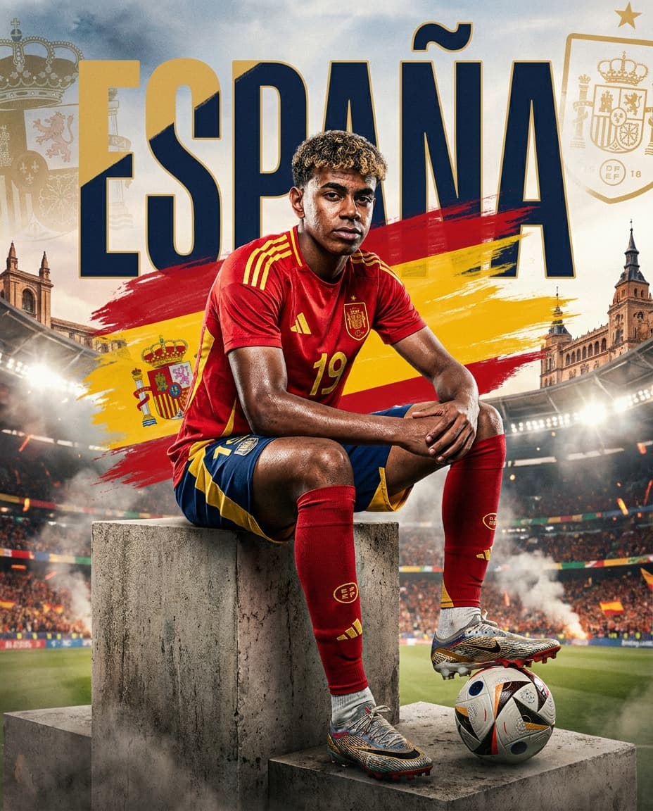 Spain World Cup Football Poster preview image 1