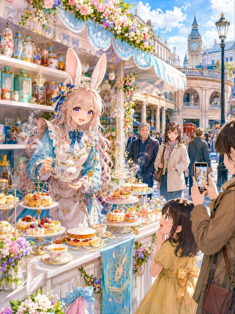 Otherworldly Rabbit Girl Tea Shop in London preview image 1