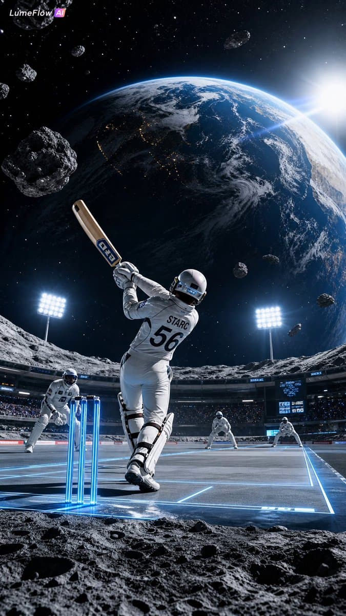 Futuristic Space Cricket Match preview image 1