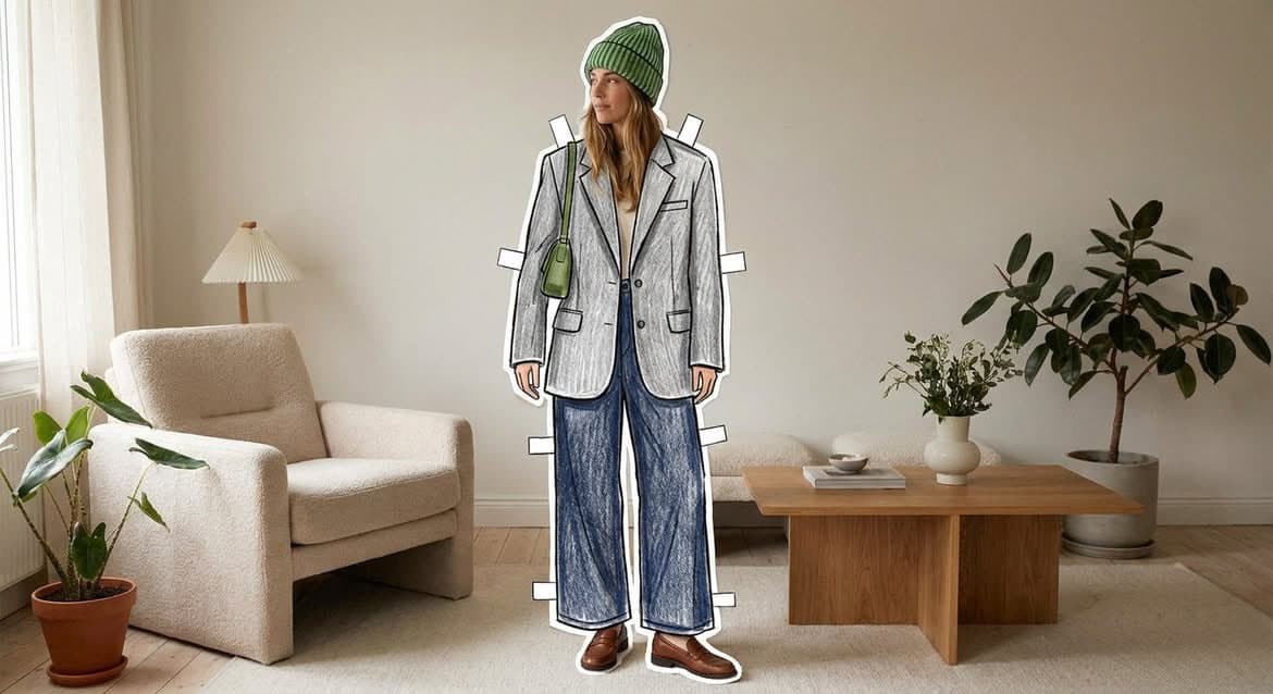 Mixed-Media Paper Doll Fashion preview image 3