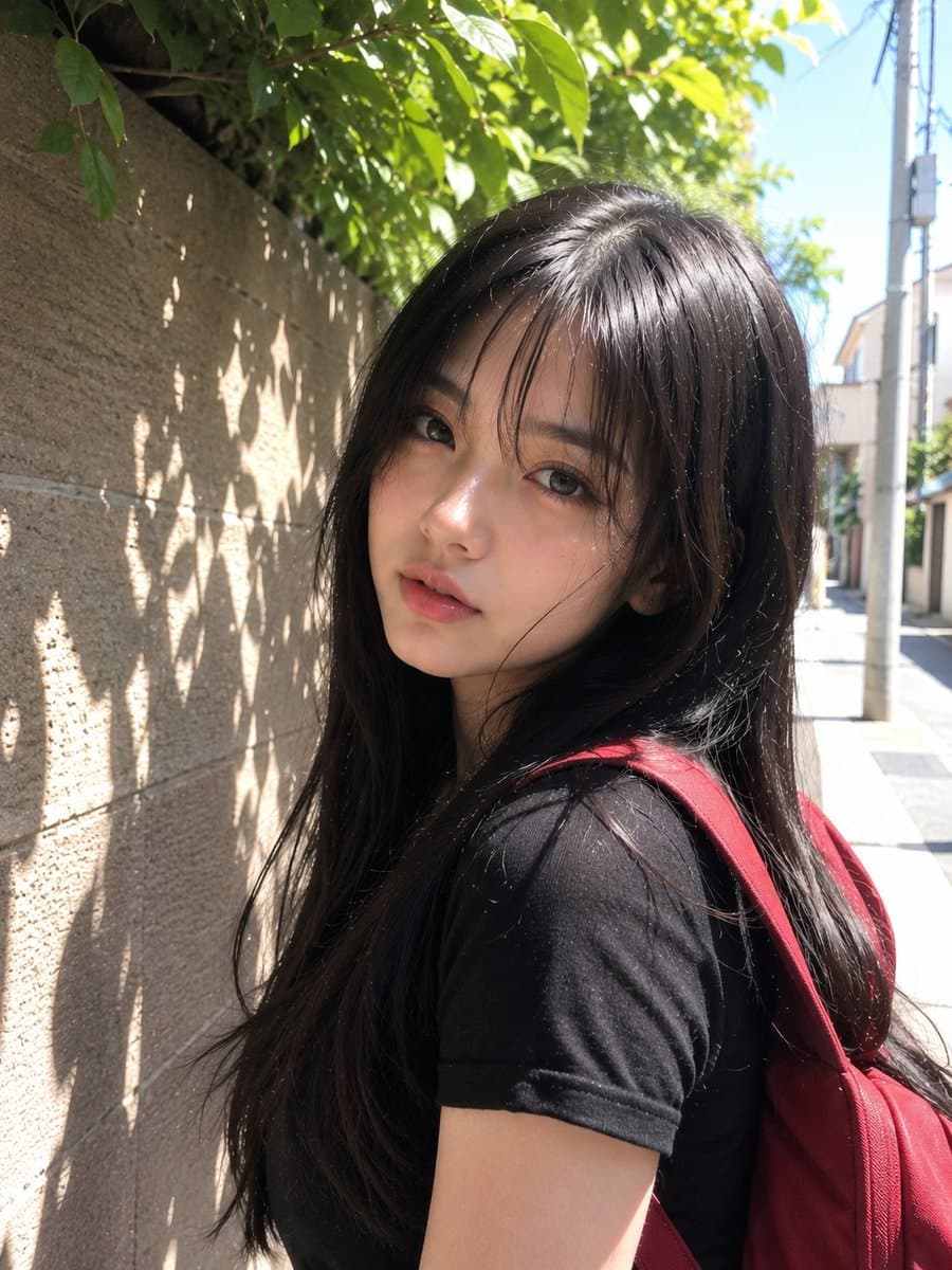 Japanese Girl Candid Portrait preview image 2