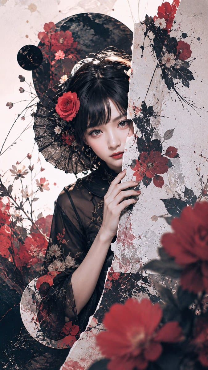 Gothic Floral Garden Portrait preview image 2