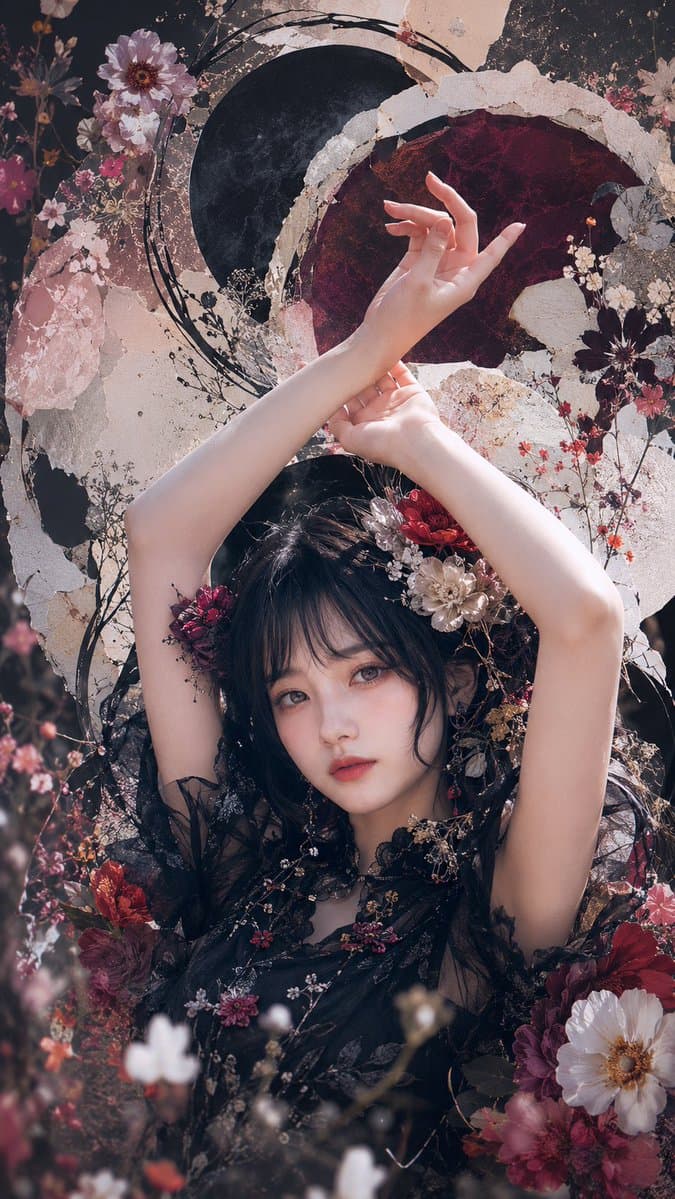 Gothic Floral Garden Portrait preview image 3
