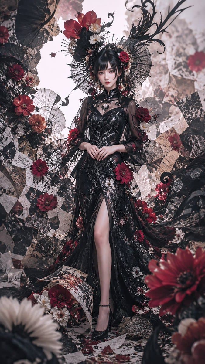Gothic Floral Garden Portrait preview image 4