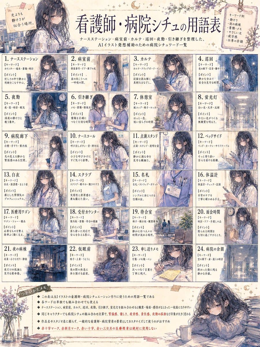 Nurse Hospital Vocabulary Poster preview image 1