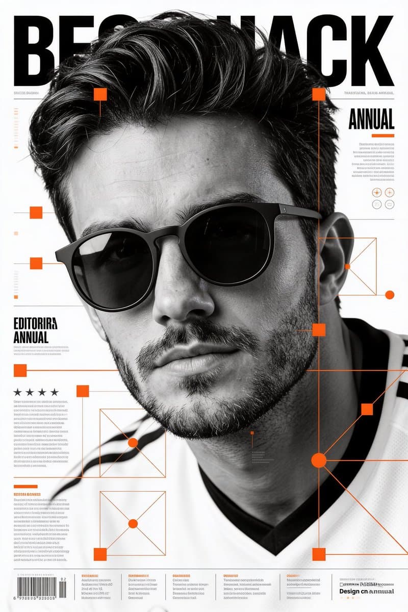 Monochrome Editorial Sports Poster preview image 2