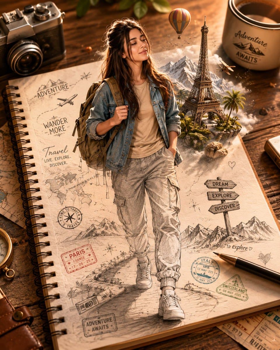 Sketch-to-Reality 3D Illusion preview image 1