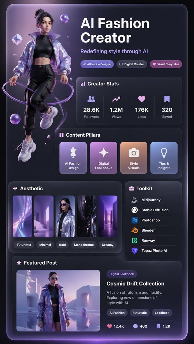 Xiaohongshu 3D Creator Profile Card preview image 1