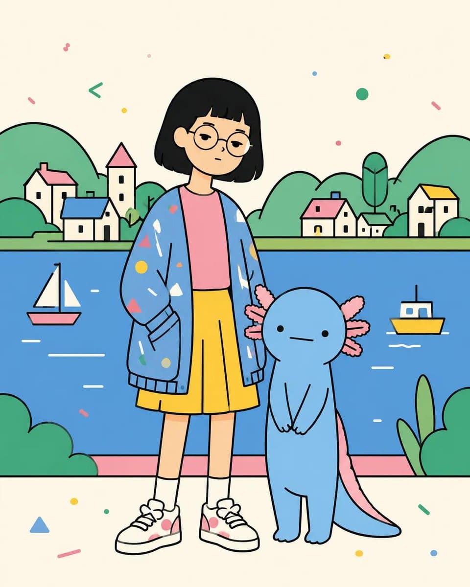 Kawaii Pastel Doodle Stationery Art preview image 3