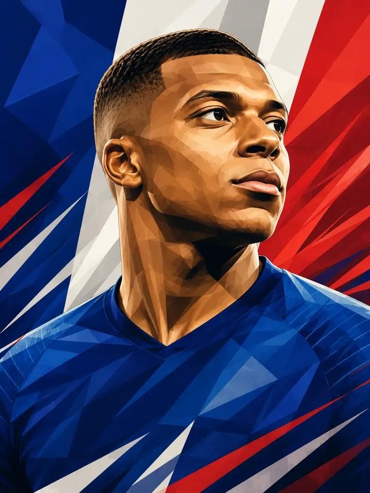 Low Poly Football Player Illustration preview image 2
