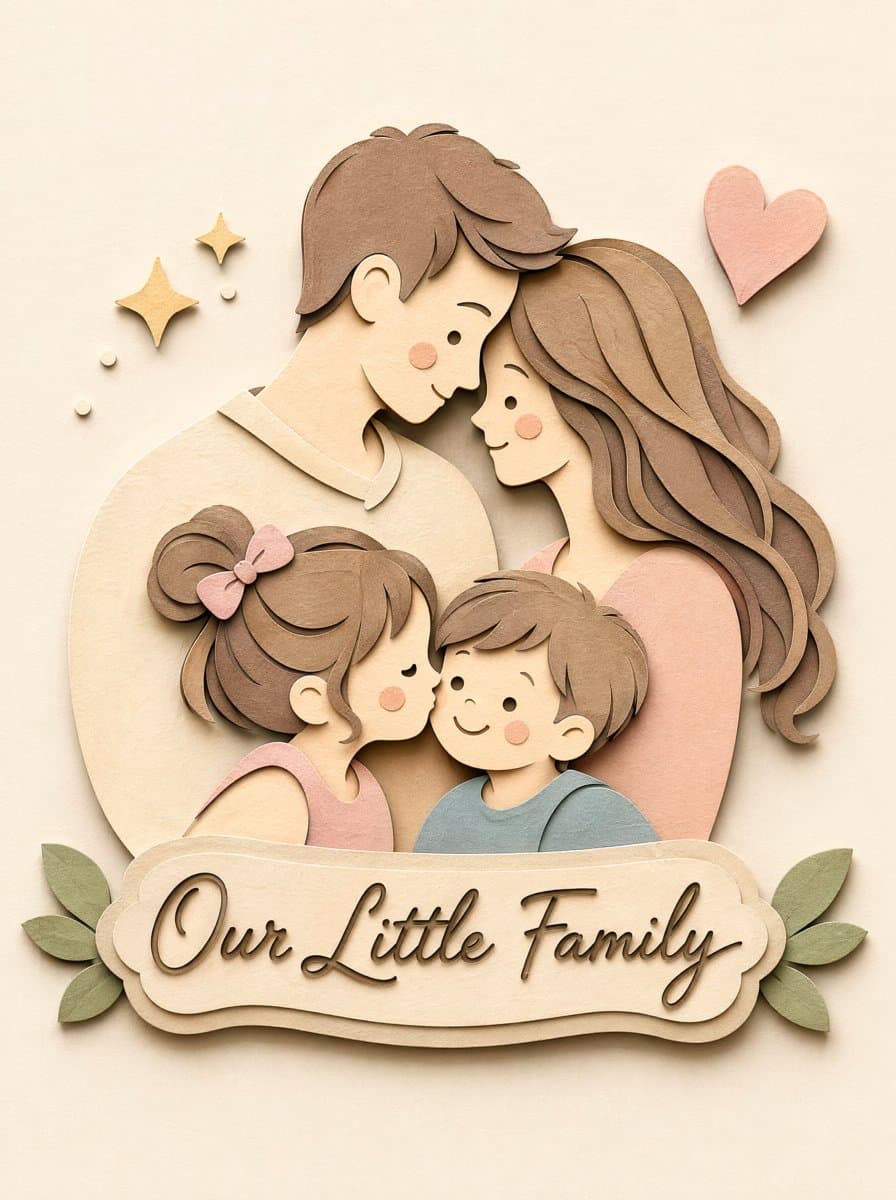 Papercraft Diorama Style Portrait preview image 1