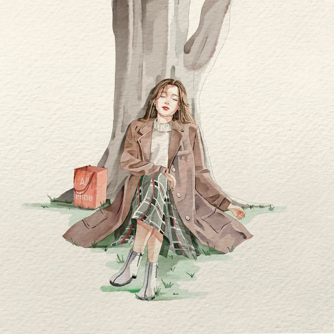Minimalist Watercolor Anime Portrait Prompt - 1 preview image 1