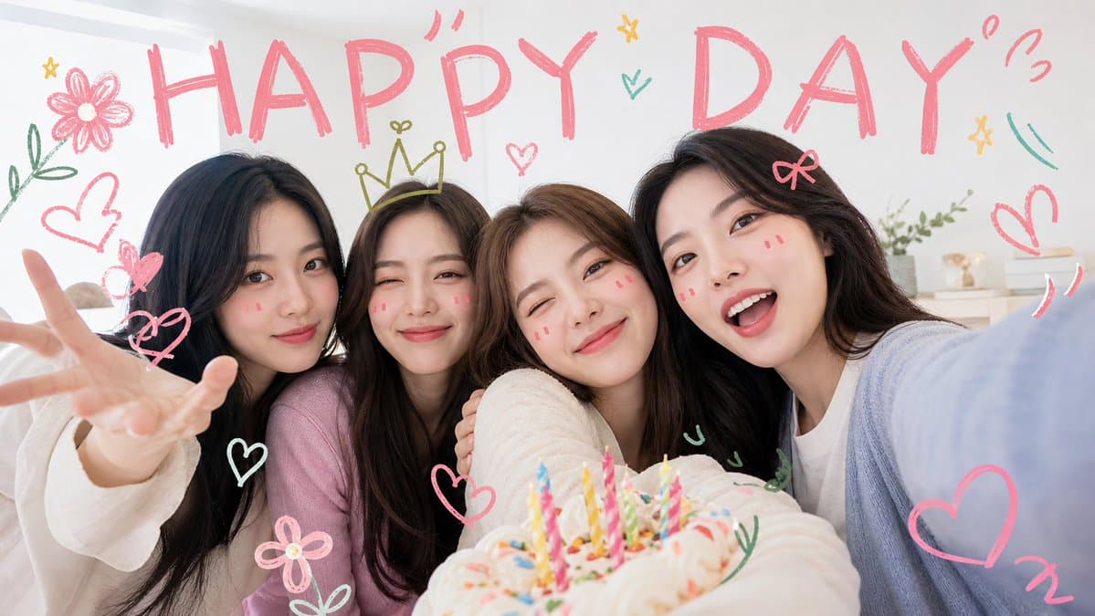 Kawaii Birthday Group Selfie - 1 preview image 1