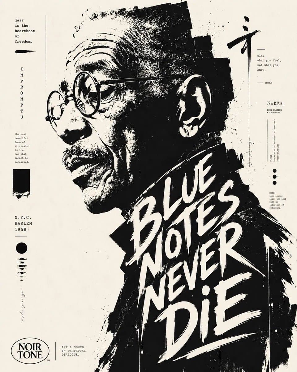 Typographic Ink Portrait Poster - 1 preview image 1