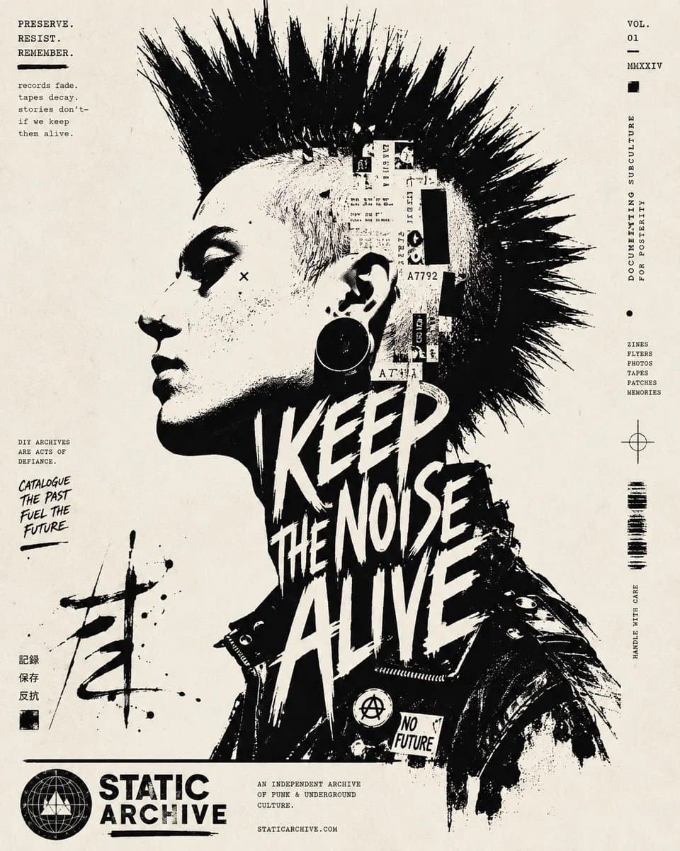 Typographic Ink Portrait Poster - 1 preview image 4
