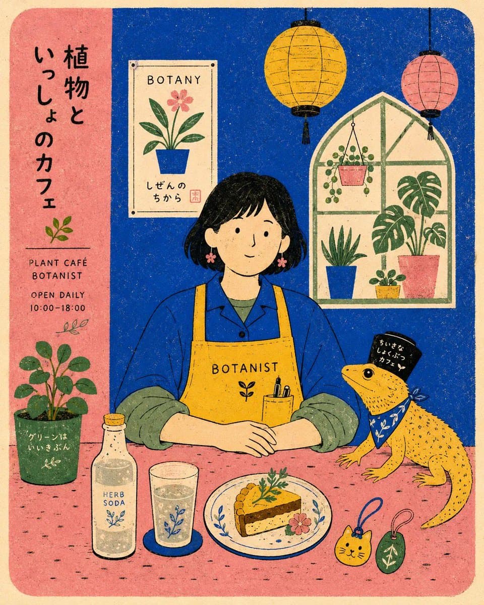 Modern Risograph Café Poster - 1 preview image 2
