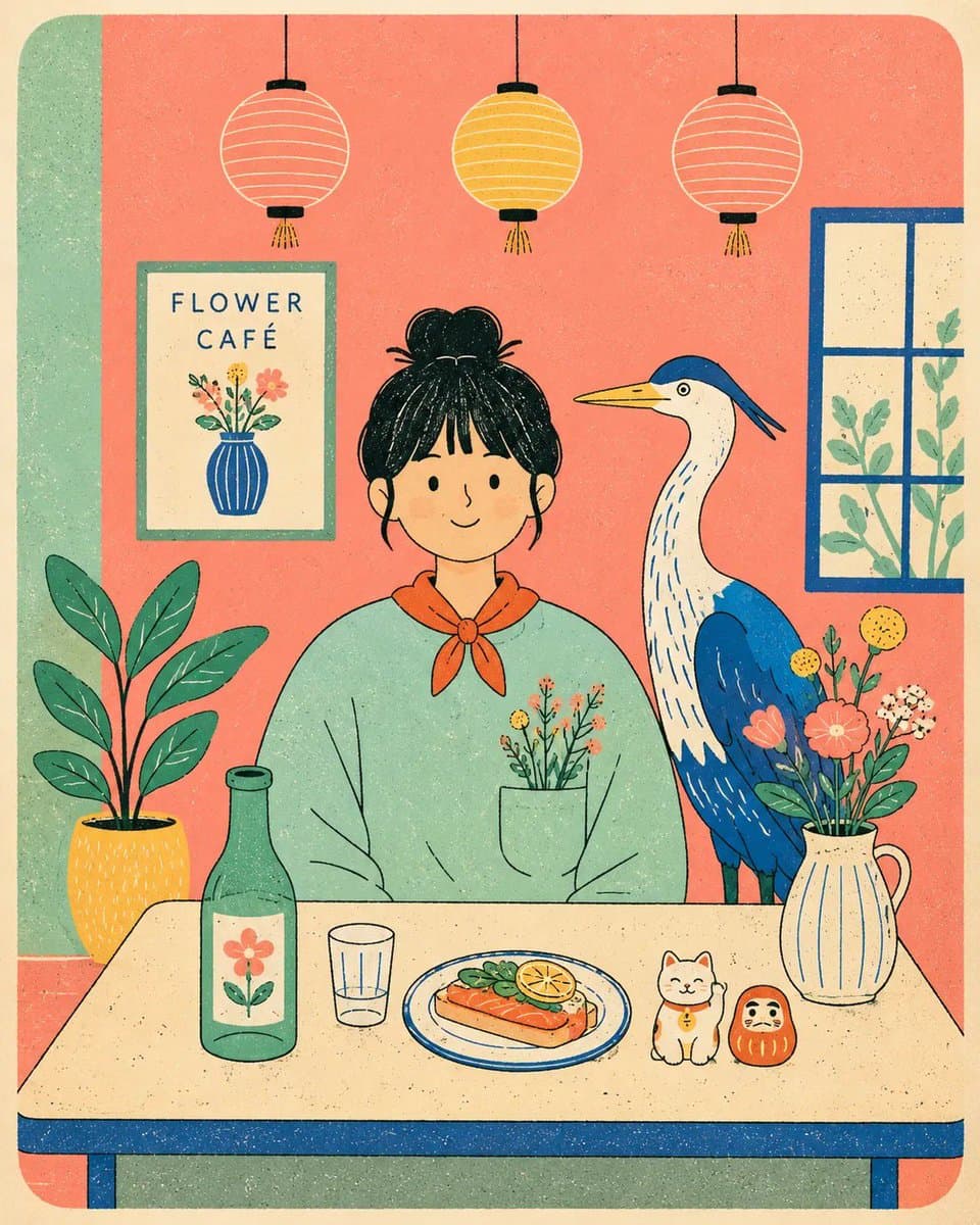 Modern Risograph Café Poster - 1 preview image 4