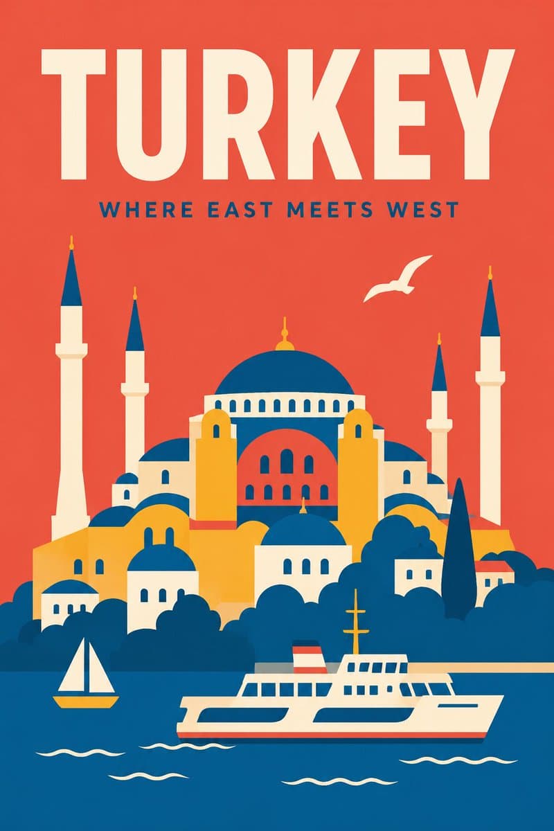 Minimalist Travel Poster Template preview image 1