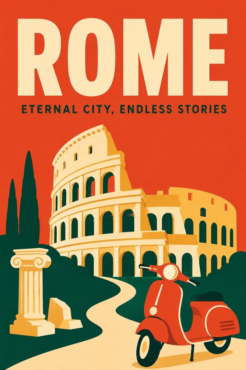 Minimalist Travel Poster Template preview image 2