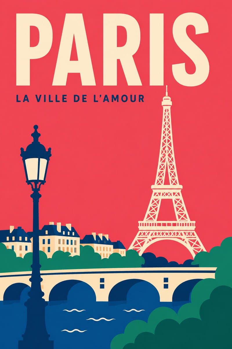 Minimalist Travel Poster Template preview image 3