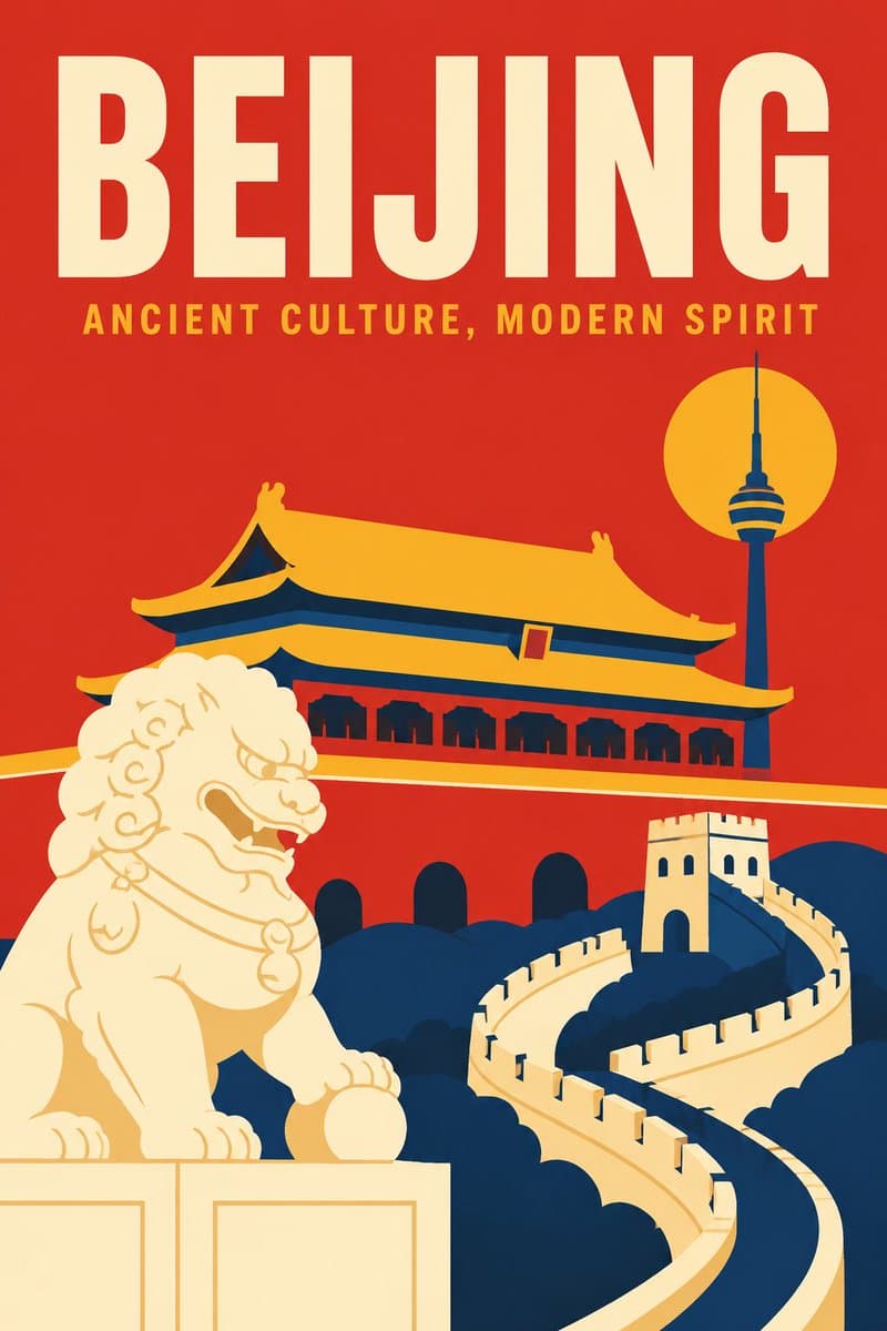 Minimalist Travel Poster Template preview image 4