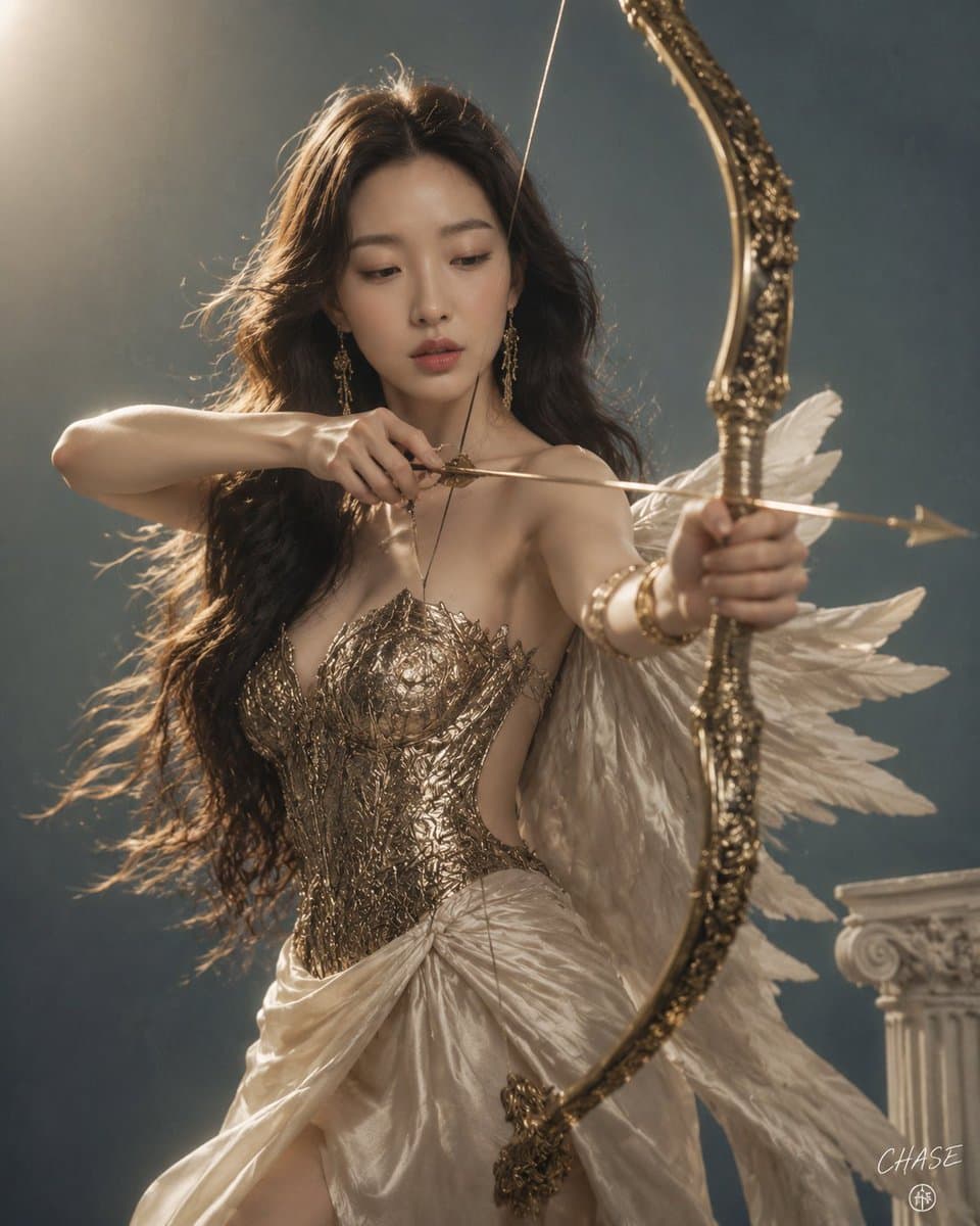 Golden Archer Goddess Studio Portrait preview image 1