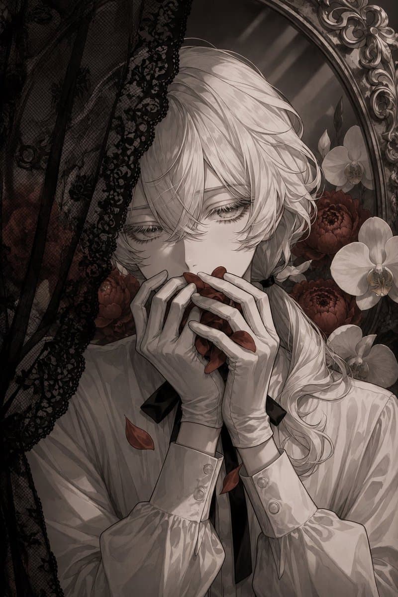 Gothic Flower Petal Portrait - 1 preview image 2