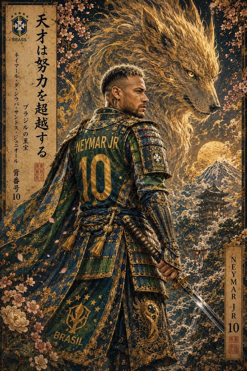 Ukiyo-e Mythological Samurai Portrait - 1 preview image 4