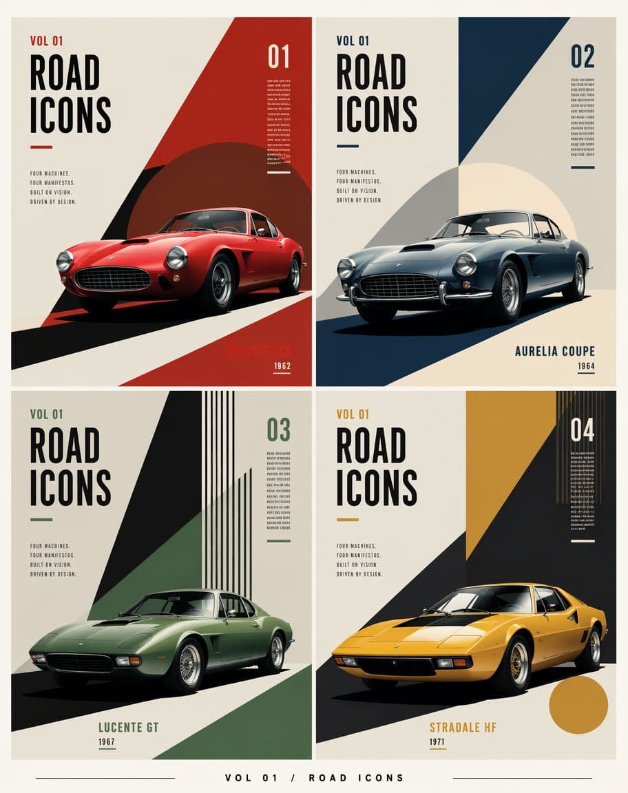 Constructivist Classic Car Editorial Grid - 1 preview image 1