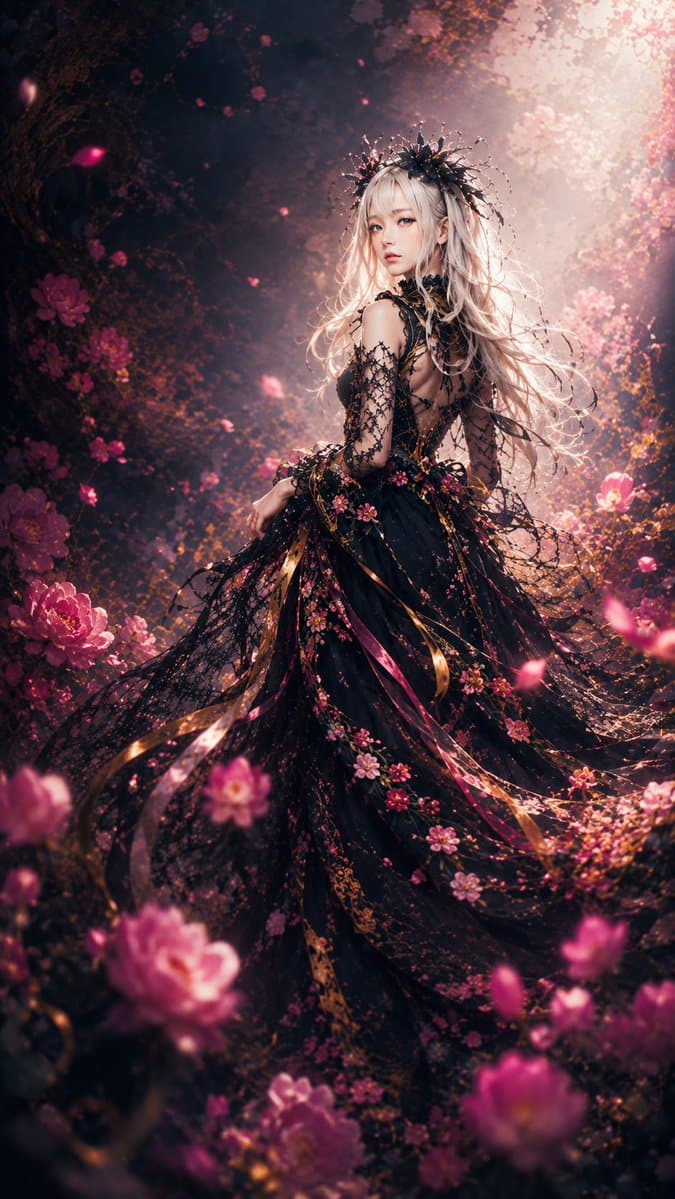 Gothic Blossom Anime Portrait - 1 preview image 3