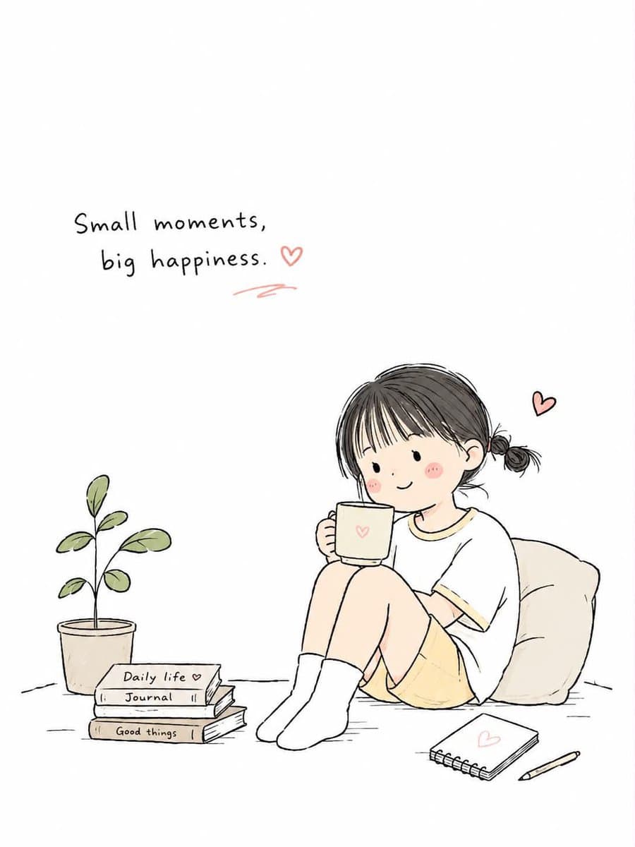 Minimalist Korean Doodle Illustration - 1 preview image 3