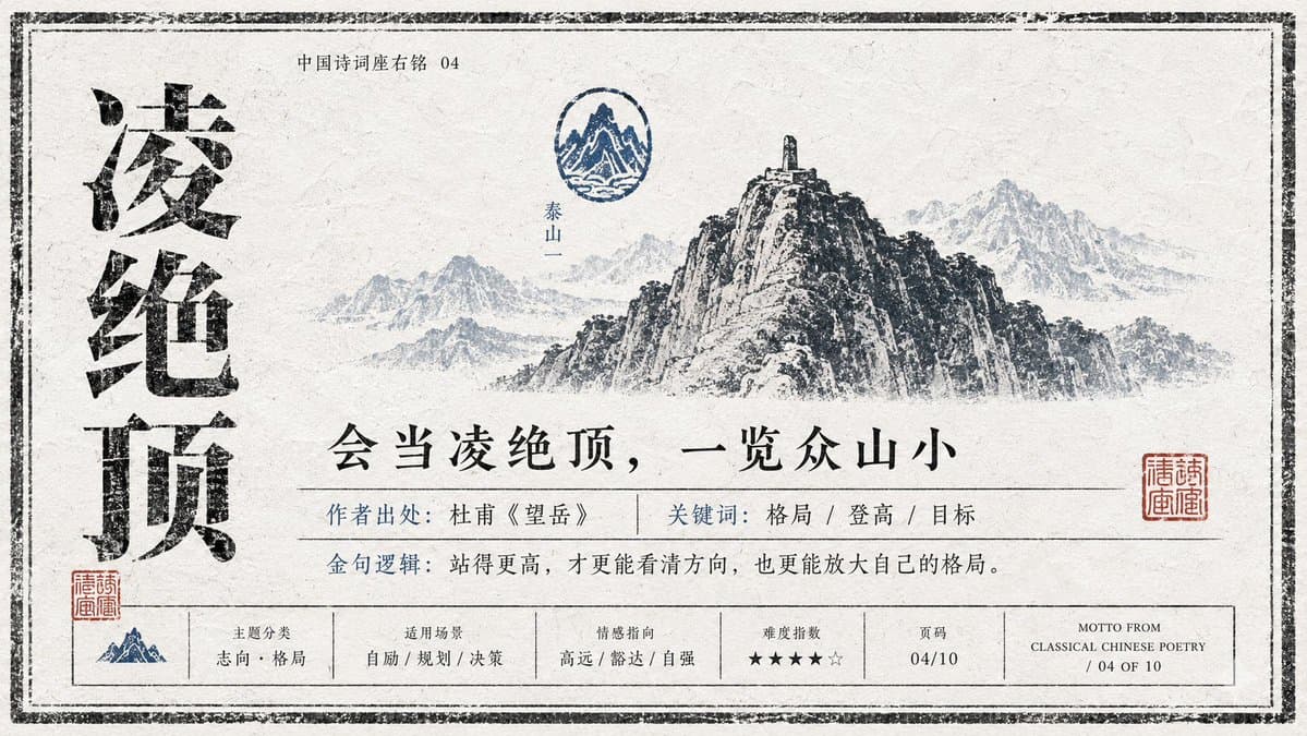 Antique Chinese Poetry Motto Poster - 1 preview image 3