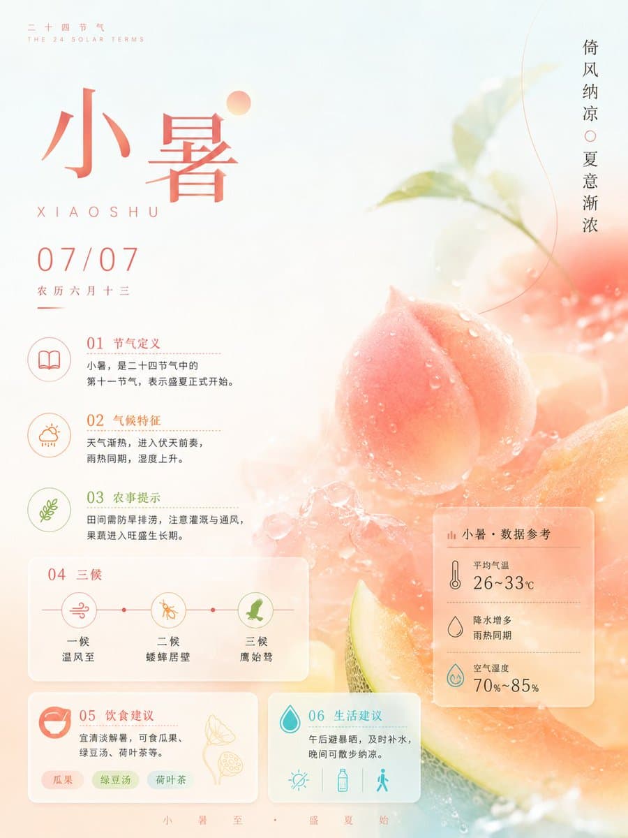 Xiaoshu Solar Term Infographic Poster - 1 preview image 2